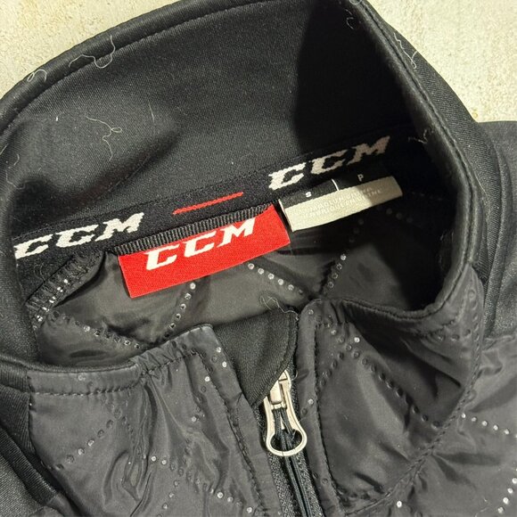 CCM Guelph Storm OHL Full Zip Up Quilted Track Jacket Windbreaker Black Small - Picture 5 of 8